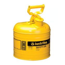 Justrite 7120200 - 7,5 Litre Çelik Sarı Emniyetli Kap