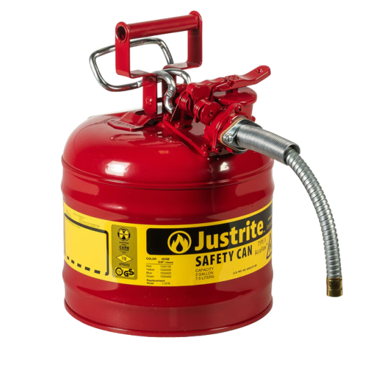 Justrite 7220120 - 7,5 Litre Çelik Kırmızı Renk Emniyetli Kap