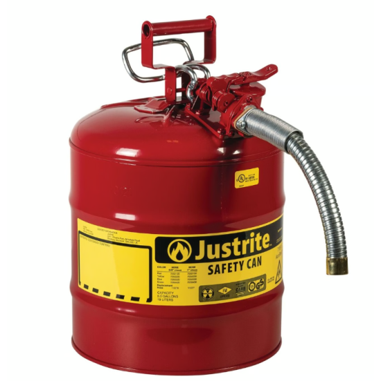 Justrite 7250130 - 19 Litre Çelik Kırmızı Renkli Emniyetli Kap