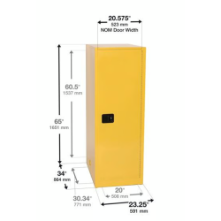 Justrite 895420 - 204 Litre Otomatik Kapanan Emniyetli Dolap